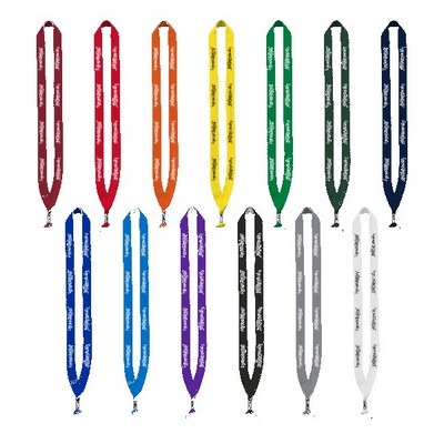 3/4" Polyester Lanyard with Metal Crimp & Split-Ring